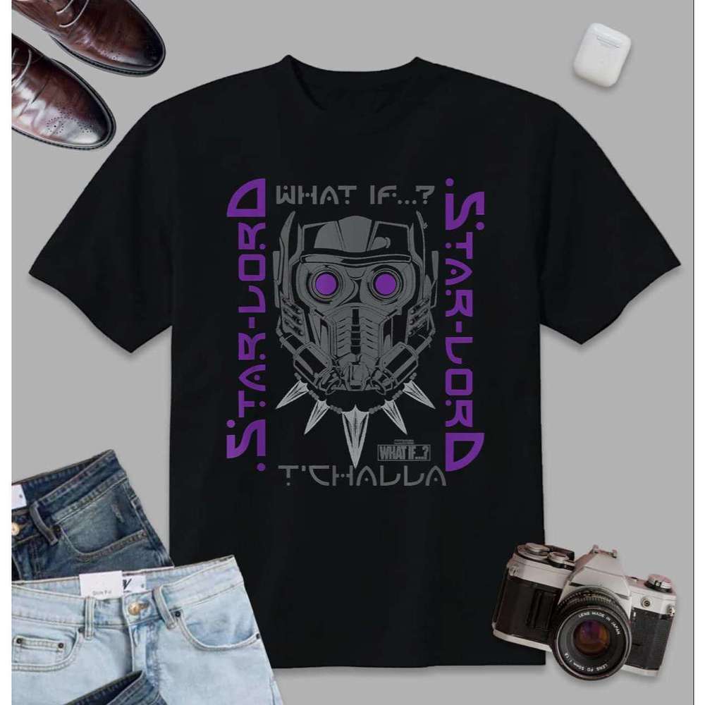 What If Challa Starlord Marvel Retro Fan Graphic Unisex T-Shirt